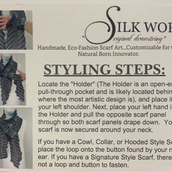 Silk Worm original drawstring scarf - Picture 4 of 5